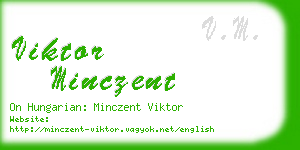 viktor minczent business card